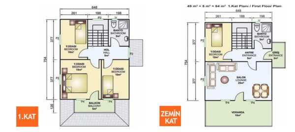 Kayseri Anahtar Teslim Prefabrik 122 mt - Görsel 2