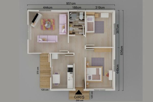 Kayseri Prefabrik 77 mt - Görsel 2