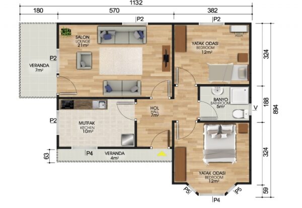 Kayseri Prefabrik 80 mt - Görsel 2