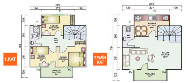 Kayseri Anahtar Teslim Prefabrik 86 mt 2 Kayseri Anahtar Teslim Prefabrik 86 mt - Görsel 2